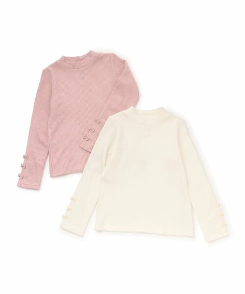 mezzo piano / メゾピアノ Tシャツ | 保温　プチハイネック長袖Tシャツ | 詳細6