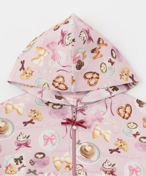 mezzo piano / メゾピアノ パーカー | カフェ柄ZIPパーカ | 詳細2