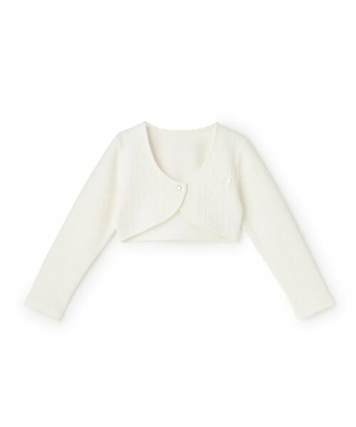 mezzo piano / メゾピアノ カーディガン・ボレロ | 【バレエ】キルトジャガードボレロ（アイボリー）