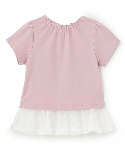 mezzo piano / メゾピアノ Tシャツ | フリルリボン　ペプラム半袖Tシャツ | 詳細1