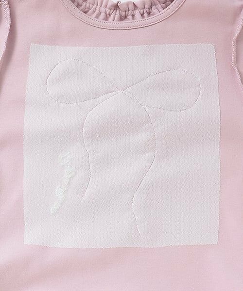 mezzo piano / メゾピアノ Tシャツ | フリルリボン　ペプラム半袖Tシャツ | 詳細4