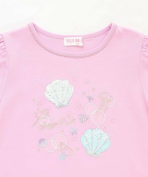 mezzo piano / メゾピアノ Tシャツ | シェルスパンコール　半袖Tシャツ | 詳細2