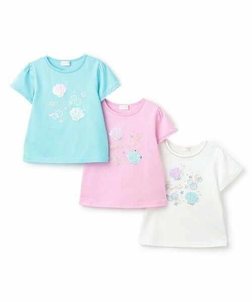 mezzo piano / メゾピアノ Tシャツ | シェルスパンコール　半袖Tシャツ | 詳細8