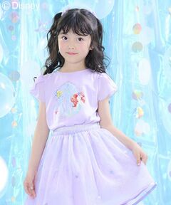 mezzo piano / メゾピアノ Tシャツ | 【Disneyアリエル】裾スカラップ　Tシャツ