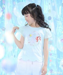 mezzo piano / メゾピアノ Tシャツ | 【Disneyアリエル】裾スカラップ　Tシャツ