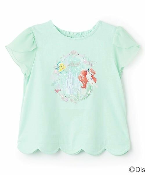 mezzo piano / メゾピアノ Tシャツ | 【Disneyアリエル】裾スカラップ　Tシャツ | 詳細10