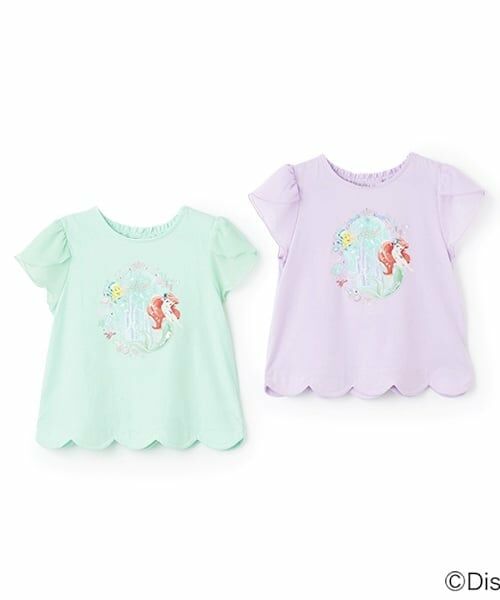 mezzo piano / メゾピアノ Tシャツ | 【Disneyアリエル】裾スカラップ　Tシャツ | 詳細8
