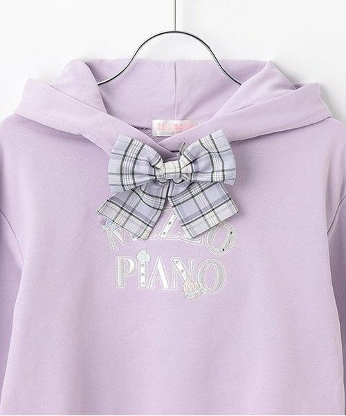 mezzo piano / メゾピアノ パーカー | ★チェックリボンつき　パーカ | 詳細2