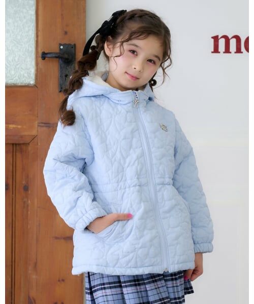 mezzo piano / メゾピアノ ブルゾン | リボンキルティング　ブルゾン（サックス）