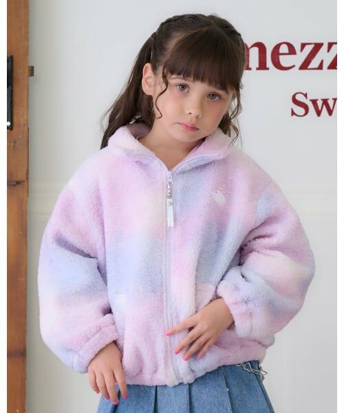 mezzo piano / メゾピアノ ブルゾン | グラデーションボア　ブルゾン（ピンク）