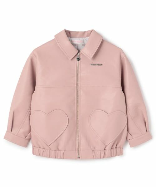 mezzo piano / メゾピアノ ブルゾン | オーバーサイズ　合皮ブルゾン（ピンク）