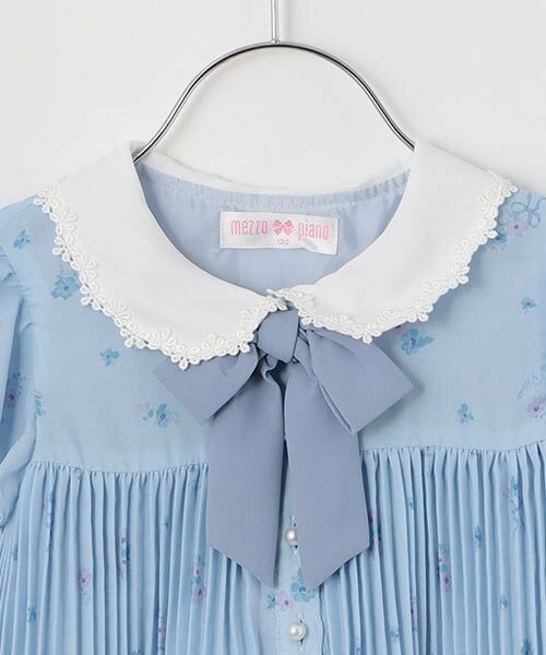 mezzo piano / メゾピアノ ミニ丈・ひざ丈ワンピース | 衿つき　花柄プリーツワンピース | 詳細2