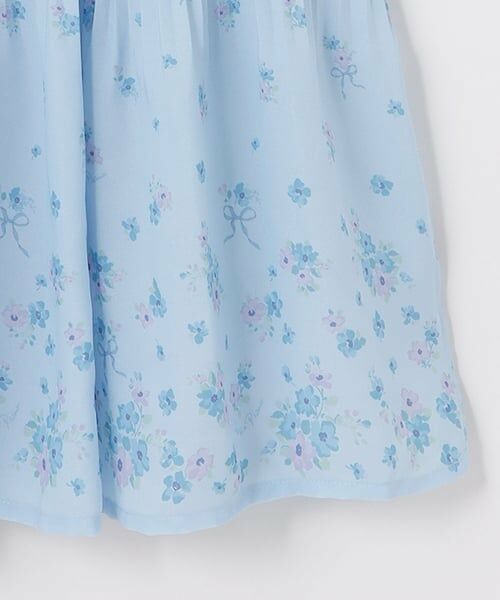 mezzo piano / メゾピアノ ミニ丈・ひざ丈ワンピース | 衿つき　花柄プリーツワンピース | 詳細4