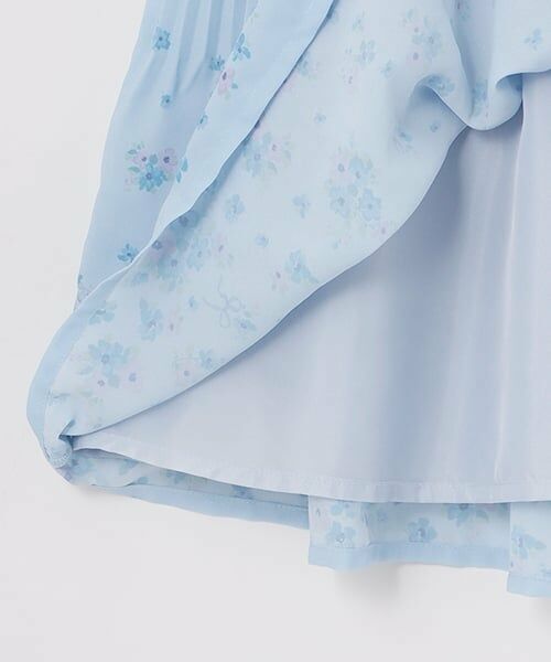 mezzo piano / メゾピアノ ミニ丈・ひざ丈ワンピース | 衿つき　花柄プリーツワンピース | 詳細5