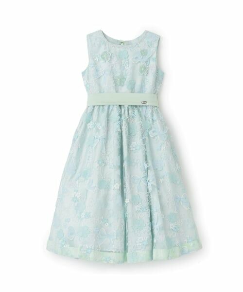 mezzo piano / メゾピアノ ドレス | お花刺しゅう　ドレス（ミント）