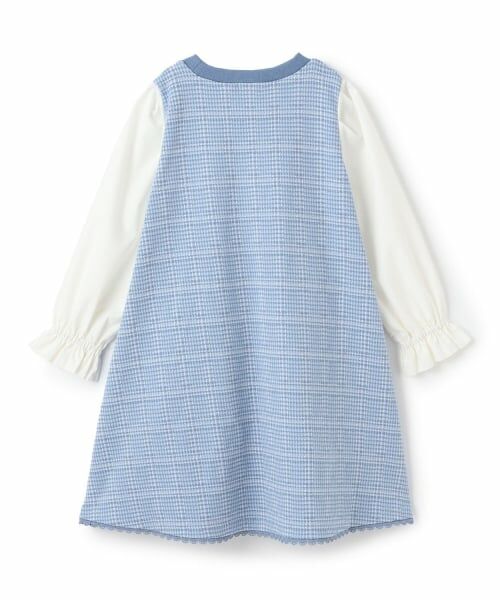 mezzo piano / メゾピアノ ミニ丈・ひざ丈ワンピース | ネコポシェット　カットジャガードチェック　ワンピース | 詳細1