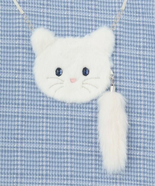 mezzo piano / メゾピアノ ミニ丈・ひざ丈ワンピース | ネコポシェット　カットジャガードチェック　ワンピース | 詳細5