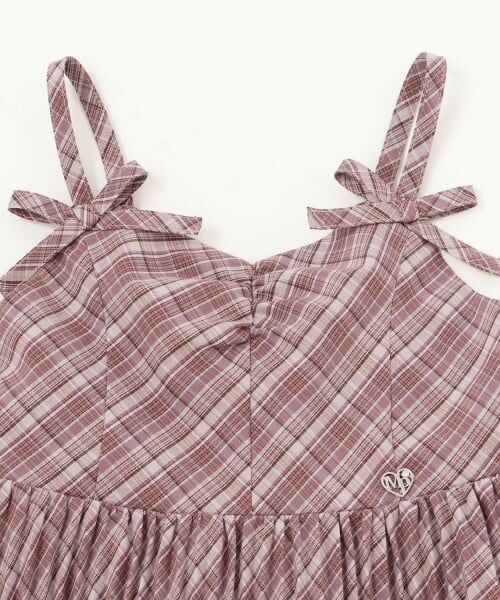 mezzo piano / メゾピアノ ミニ丈・ひざ丈ワンピース | チェックプリーツ　キャミワンピース | 詳細2