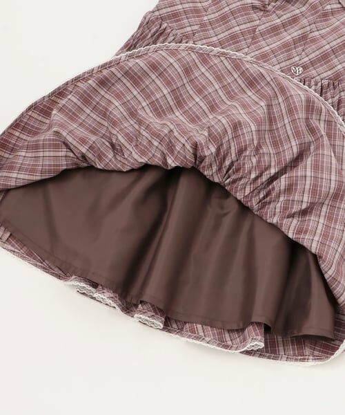 mezzo piano / メゾピアノ ミニ丈・ひざ丈ワンピース | チェックプリーツ　キャミワンピース | 詳細7