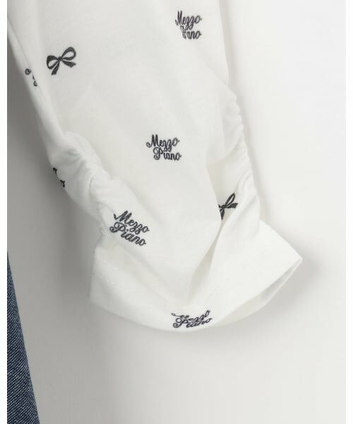 mezzo piano / メゾピアノ ミニ丈・ひざ丈ワンピース | デニム風キャミワンピース＆シアー長袖Tシャツセット | 詳細4