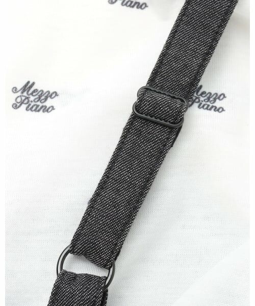 mezzo piano / メゾピアノ ミニ丈・ひざ丈ワンピース | デニム風キャミワンピース＆シアー長袖Tシャツセット | 詳細7