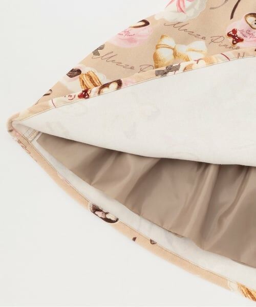 mezzo piano / メゾピアノ ミニ丈・ひざ丈ワンピース | カフェ柄　キャミワンピース | 詳細6