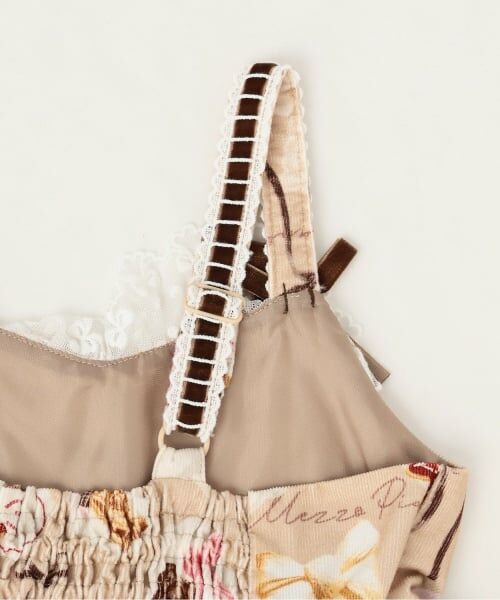 mezzo piano / メゾピアノ ミニ丈・ひざ丈ワンピース | カフェ柄　キャミワンピース | 詳細7