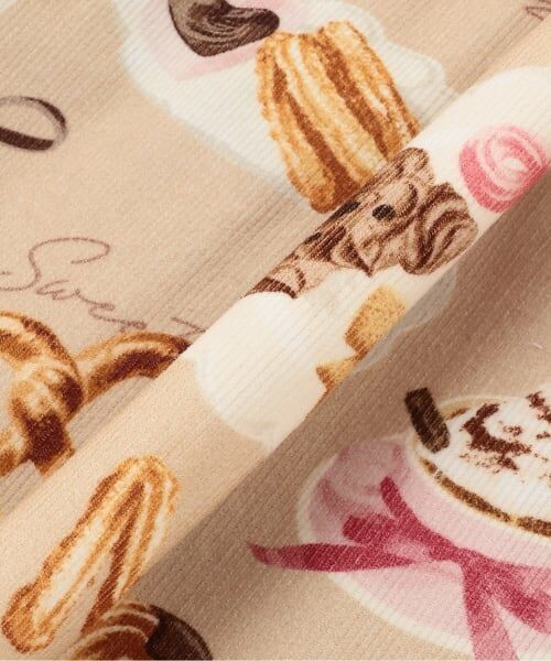 mezzo piano / メゾピアノ ミニ丈・ひざ丈ワンピース | カフェ柄　キャミワンピース | 詳細8