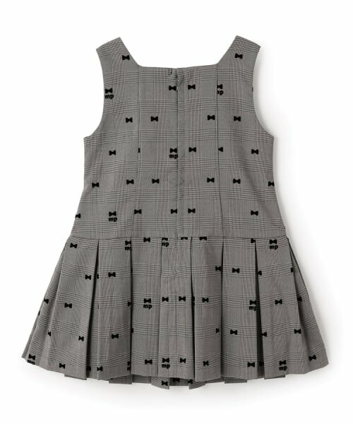 mezzo piano / メゾピアノ ミニ丈・ひざ丈ワンピース | リボンフロッキー×チェック　ジャンパースカート | 詳細1
