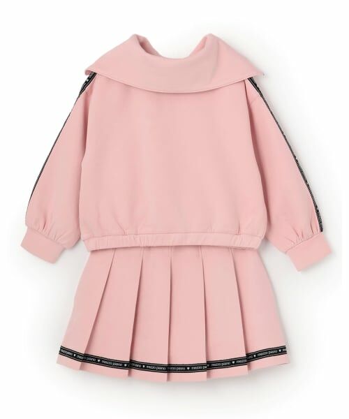 mezzo piano / メゾピアノ スウェット | セーラーハーフZIP　ロゴラインスカパン　セット | 詳細1