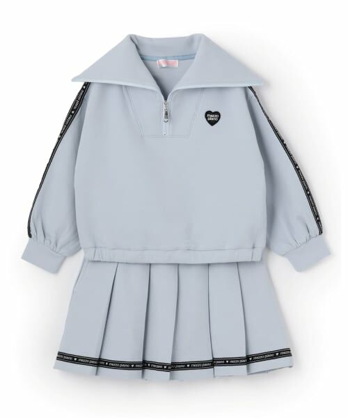 mezzo piano / メゾピアノ スウェット | セーラーハーフZIP　ロゴラインスカパン　セット | 詳細14