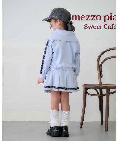 mezzo piano / メゾピアノ スウェット | セーラーハーフZIP　ロゴラインスカパン　セット | 詳細17