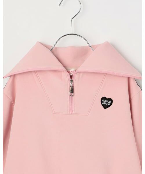 mezzo piano / メゾピアノ スウェット | セーラーハーフZIP　ロゴラインスカパン　セット | 詳細3