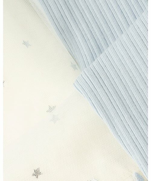 mezzo piano / メゾピアノ ミニ丈・ひざ丈ワンピース | チュール刺しゅうドッキングワンピース | 詳細7