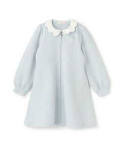 mezzo piano / メゾピアノ ミニ丈・ひざ丈ワンピース | (バレエ)スカラップ衿　前開きカッジャガードトワンピース