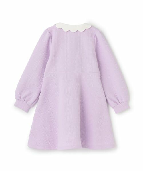 mezzo piano / メゾピアノ ミニ丈・ひざ丈ワンピース | (バレエ)スカラップ衿　前開きカッジャガードトワンピース | 詳細1