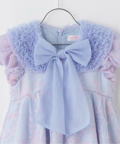 mezzo piano / メゾピアノ ミニ丈・ひざ丈ワンピース | 【Premium line】アリス刺しゅうチュールワンピース | 詳細2