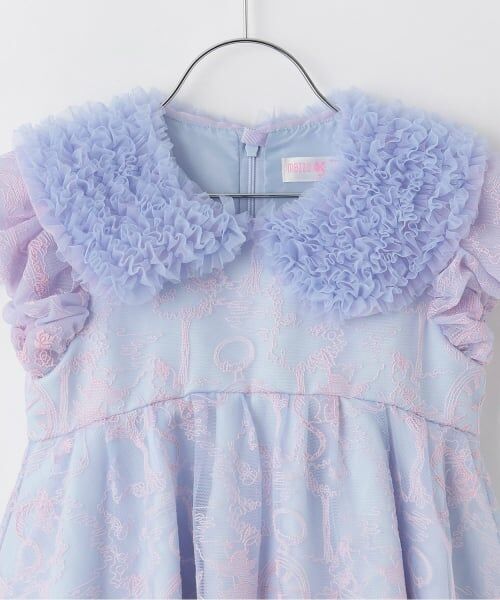 mezzo piano / メゾピアノ ミニ丈・ひざ丈ワンピース | 【Premium line】アリス刺しゅうチュールワンピース | 詳細3