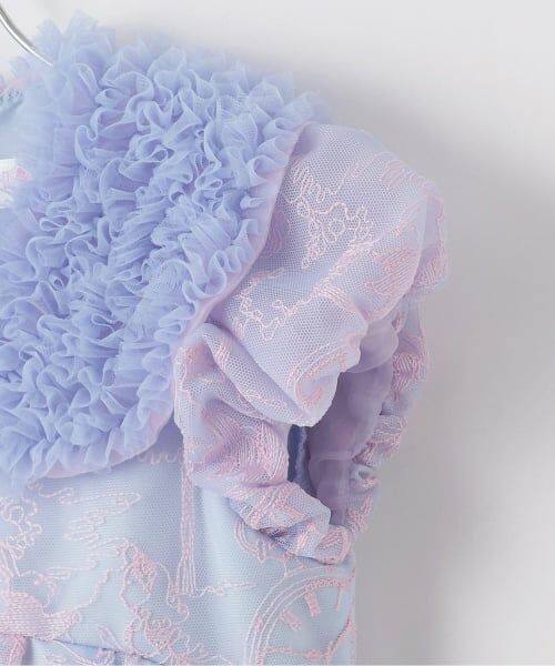 mezzo piano / メゾピアノ ミニ丈・ひざ丈ワンピース | 【Premium line】アリス刺しゅうチュールワンピース | 詳細4