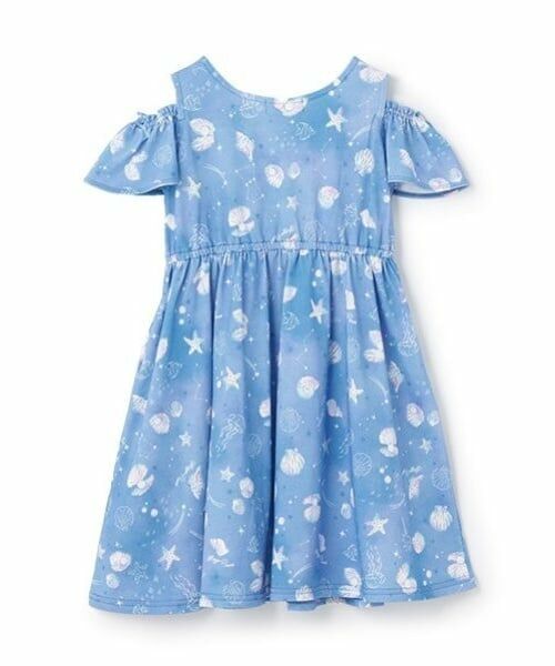 mezzo piano / メゾピアノ ミニ丈・ひざ丈ワンピース | シェル柄　カットワンピース　ネックレスつき | 詳細1