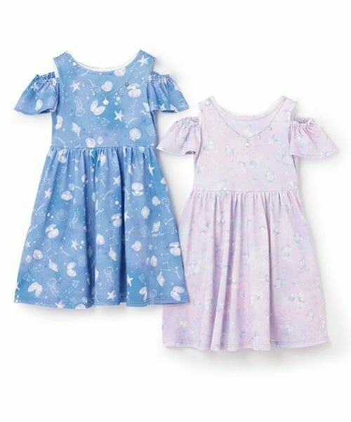 mezzo piano / メゾピアノ ミニ丈・ひざ丈ワンピース | シェル柄　カットワンピース　ネックレスつき | 詳細10