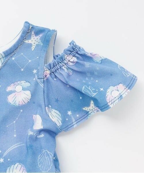 mezzo piano / メゾピアノ ミニ丈・ひざ丈ワンピース | シェル柄　カットワンピース　ネックレスつき | 詳細5