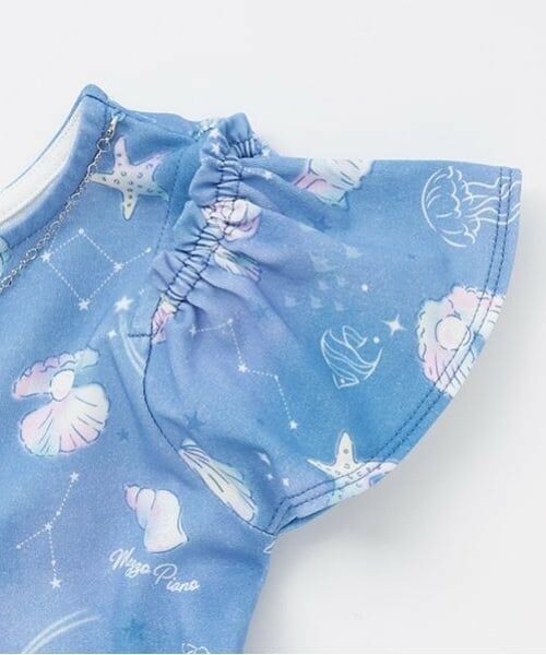 mezzo piano / メゾピアノ ミニ丈・ひざ丈ワンピース | シェル柄　カットワンピース　ネックレスつき | 詳細6