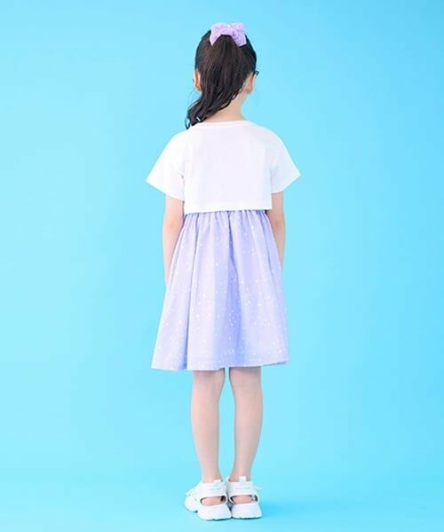 mezzo piano / メゾピアノ ミニ丈・ひざ丈ワンピース | 星柄・ギンガム　キャミワンピース＆Tシャツセット | 詳細28