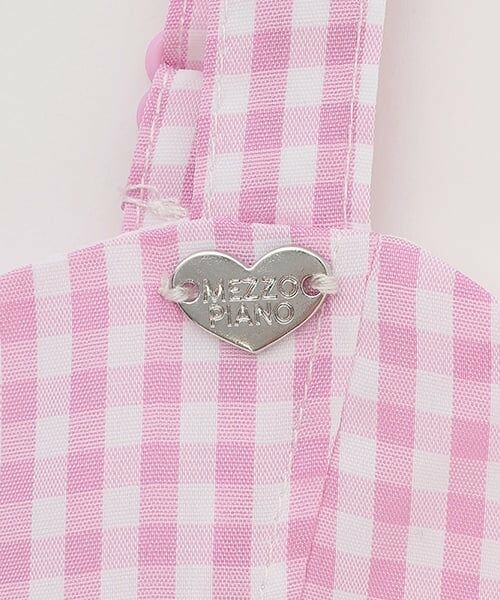 mezzo piano / メゾピアノ ミニ丈・ひざ丈ワンピース | 星柄・ギンガム　キャミワンピース＆Tシャツセット | 詳細8