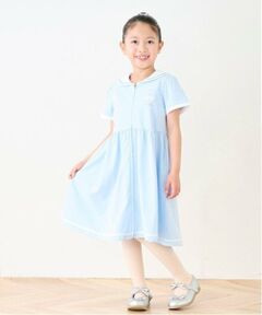 mezzo piano / メゾピアノ ミニ丈・ひざ丈ワンピース | 【バレエ】前開きセーラー半袖ワンピース