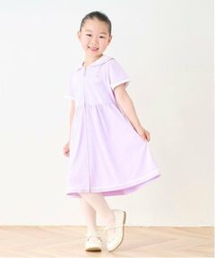 mezzo piano / メゾピアノ ミニ丈・ひざ丈ワンピース | 【バレエ】前開きセーラー半袖ワンピース