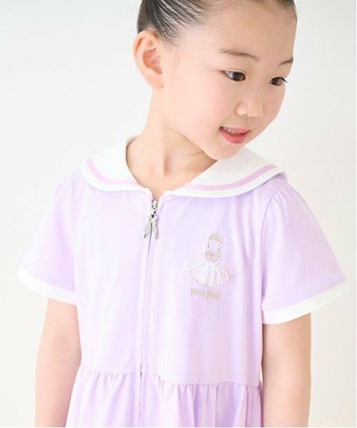 mezzo piano / メゾピアノ ミニ丈・ひざ丈ワンピース | 【バレエ】前開きセーラー半袖ワンピース | 詳細14