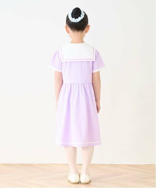 mezzo piano / メゾピアノ ミニ丈・ひざ丈ワンピース | 【バレエ】前開きセーラー半袖ワンピース | 詳細16