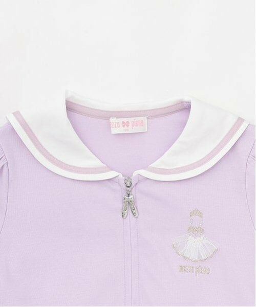 mezzo piano / メゾピアノ ミニ丈・ひざ丈ワンピース | 【バレエ】前開きセーラー半袖ワンピース | 詳細3